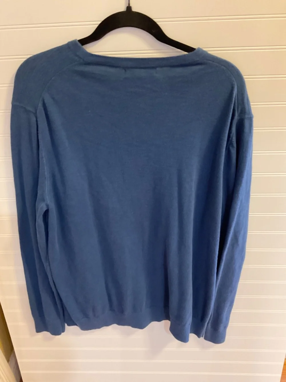 Banana Republic Mens XL Blue Merino Wool Crewneck Sweater Preppy
